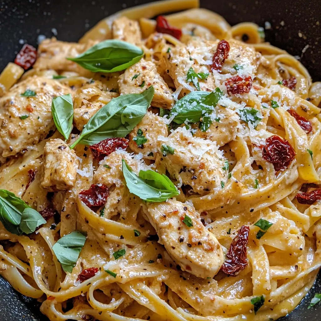 Creamy Sun Dried Tomato Chicken Pasta