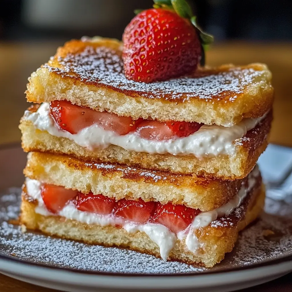 Fried Strawberry Cheesecake Sandwiches