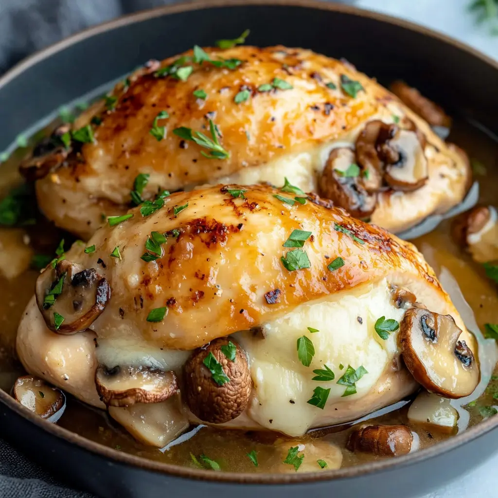 Mushroom Stuffed Chicken Breast