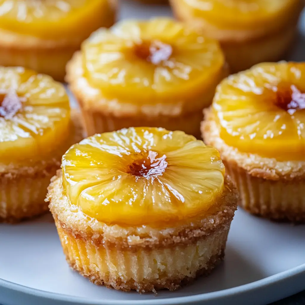Mini Pineapple Upside-down Cheesecakes